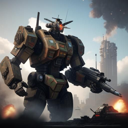 Epic Sci-Fi War Machine in Detailed 3D Render