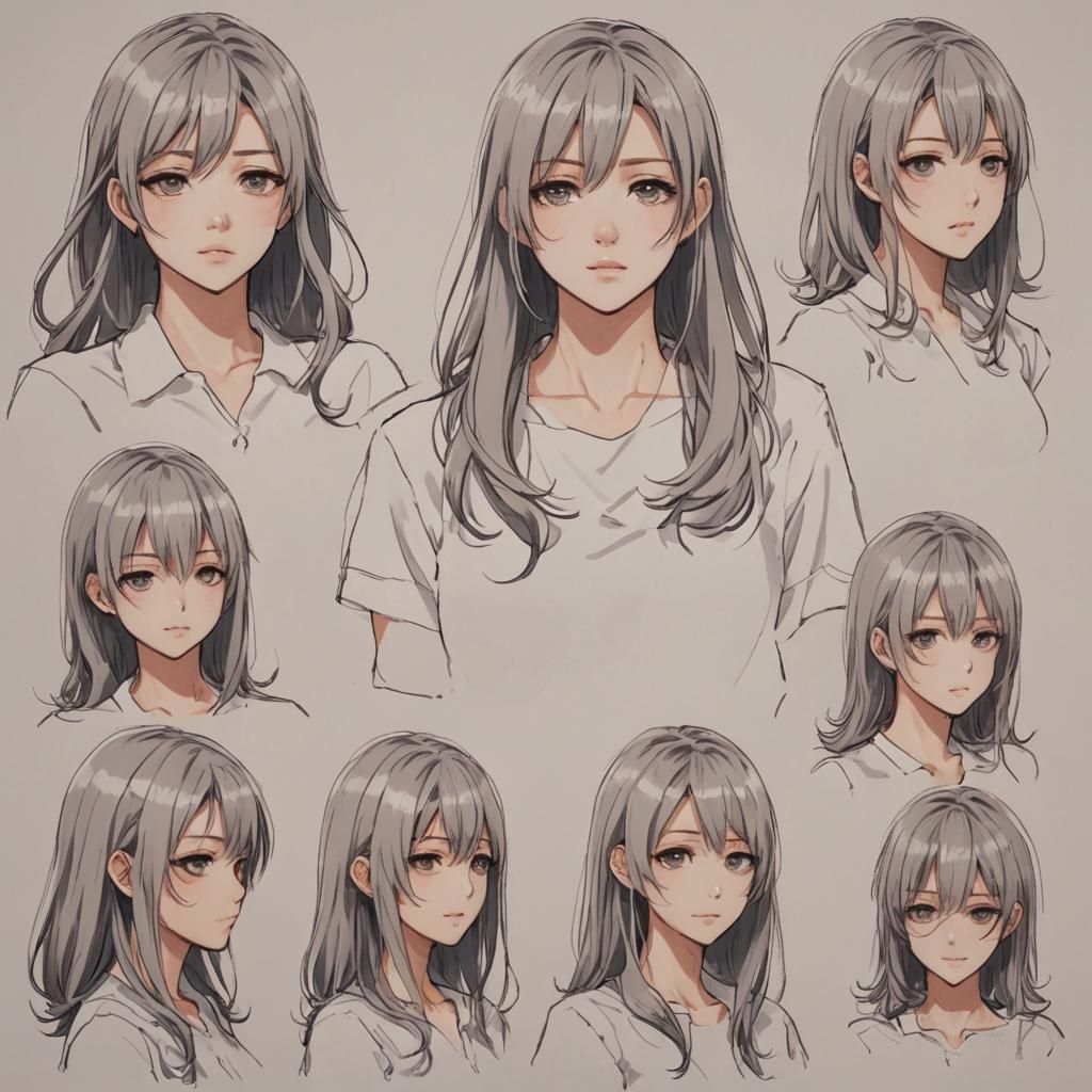 Anime Style Undercut Hairstyle Long Hair