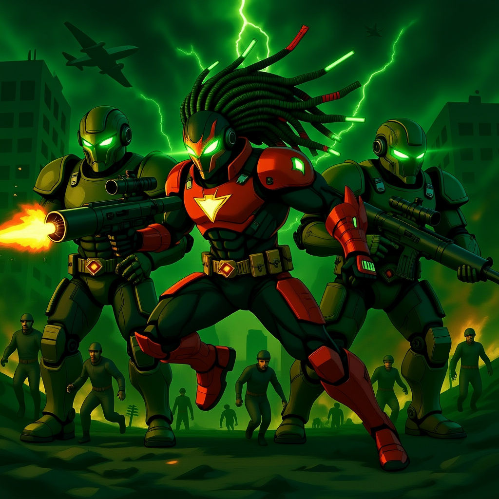 RedBlaze Battles Robot Army Over Burning Los Angeles