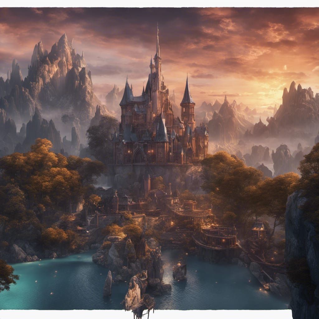 Fantasy Musical Romance: Detailed Matte Painting in 8K