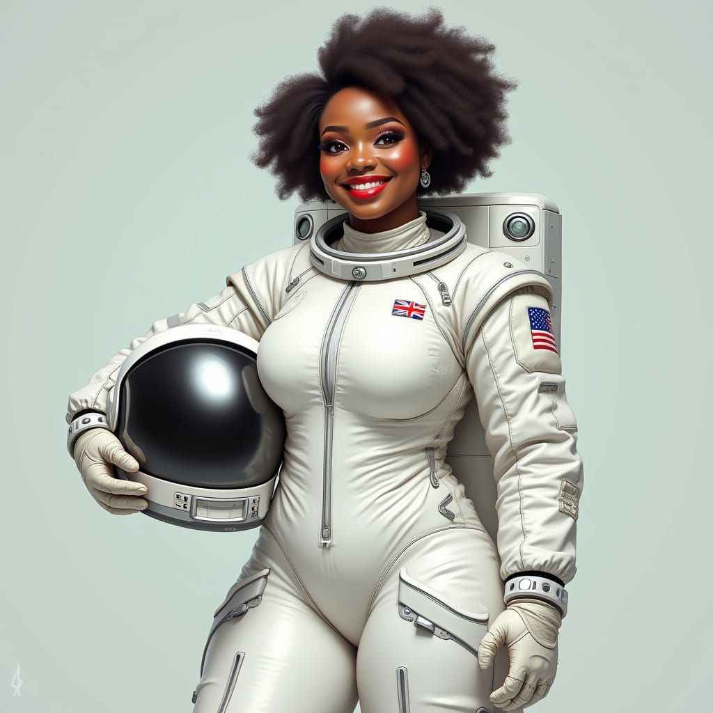 Astronaut Security Officer with a Big Smile