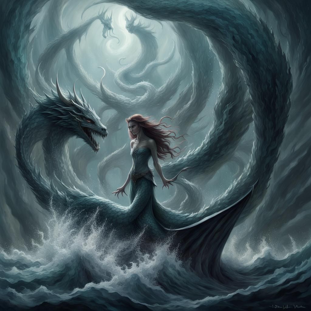 Dragon-Mermaid Revenant Herald of Doom