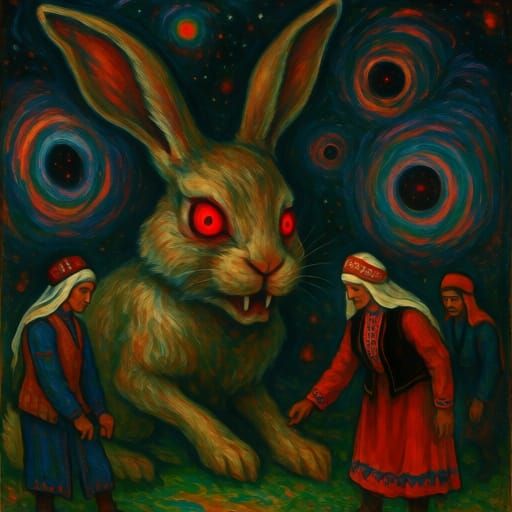 Surreal Kazakh Breeders and Cosmic Rabbits