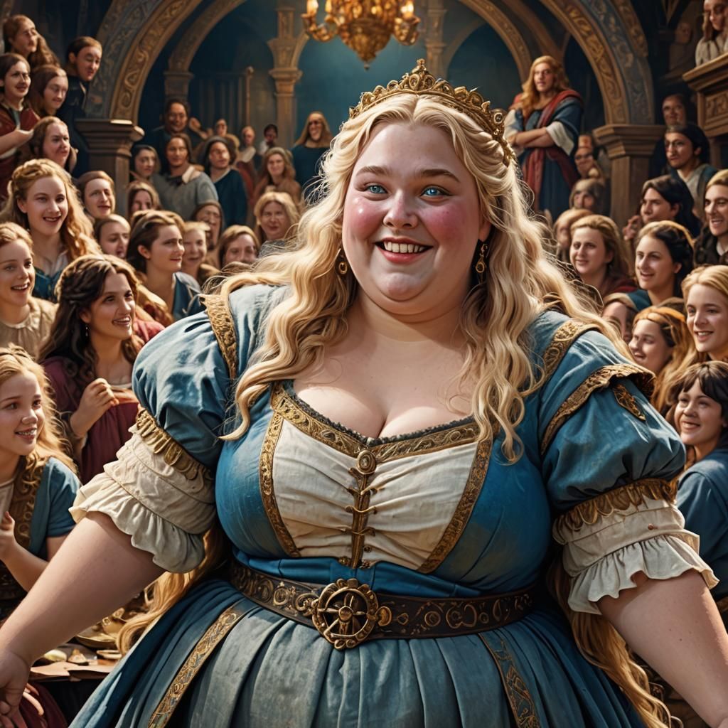 Extremely Obese Girl as Romeo: Fantasy Art