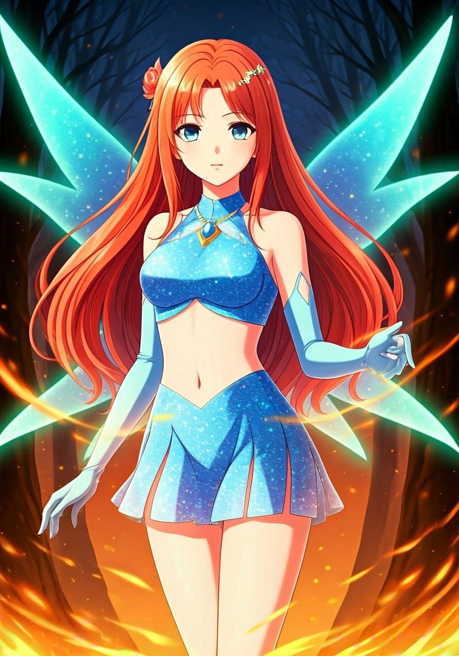 Sparkling Winx Fairy in Burnt Landscape