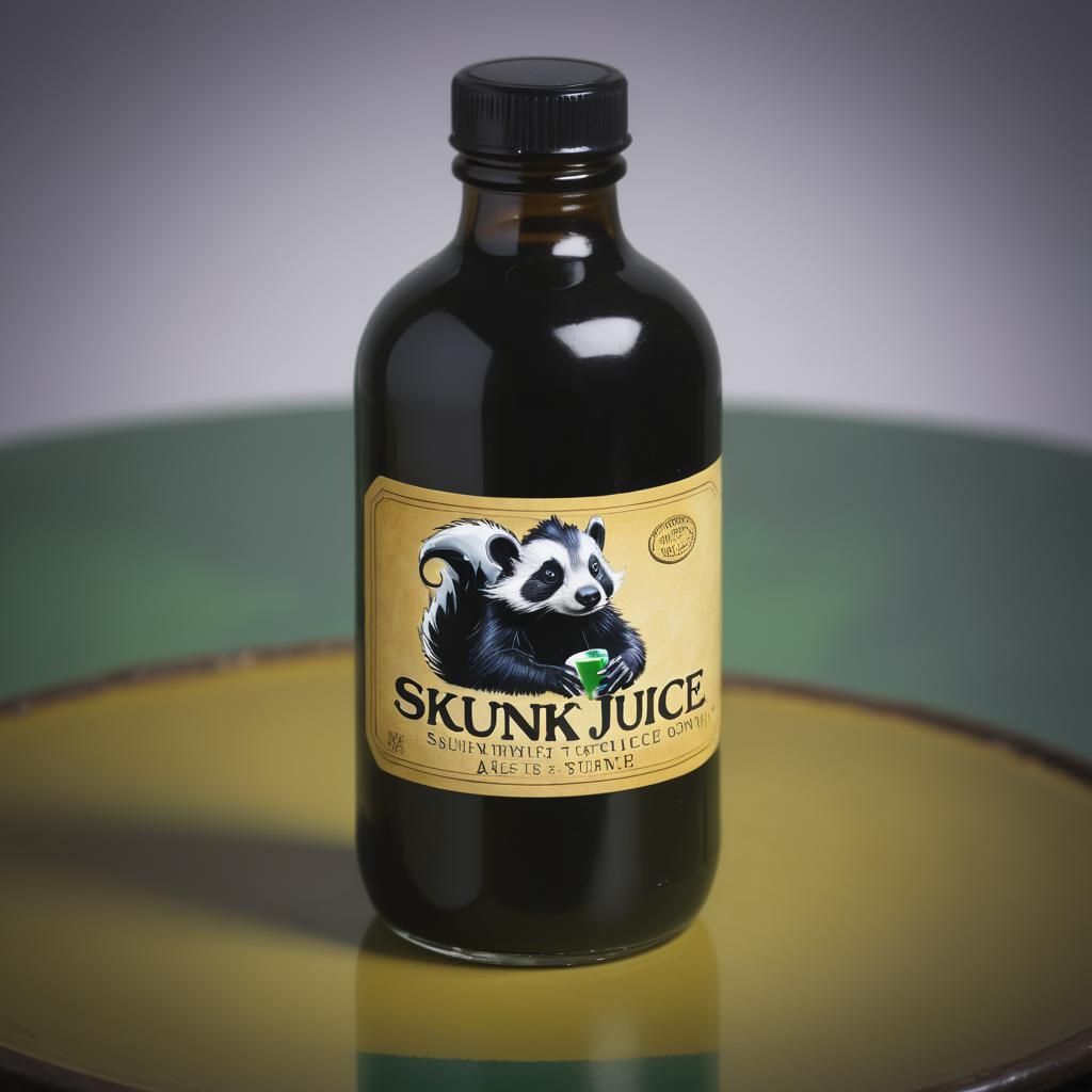 Humorous Skunk Juice Still Life