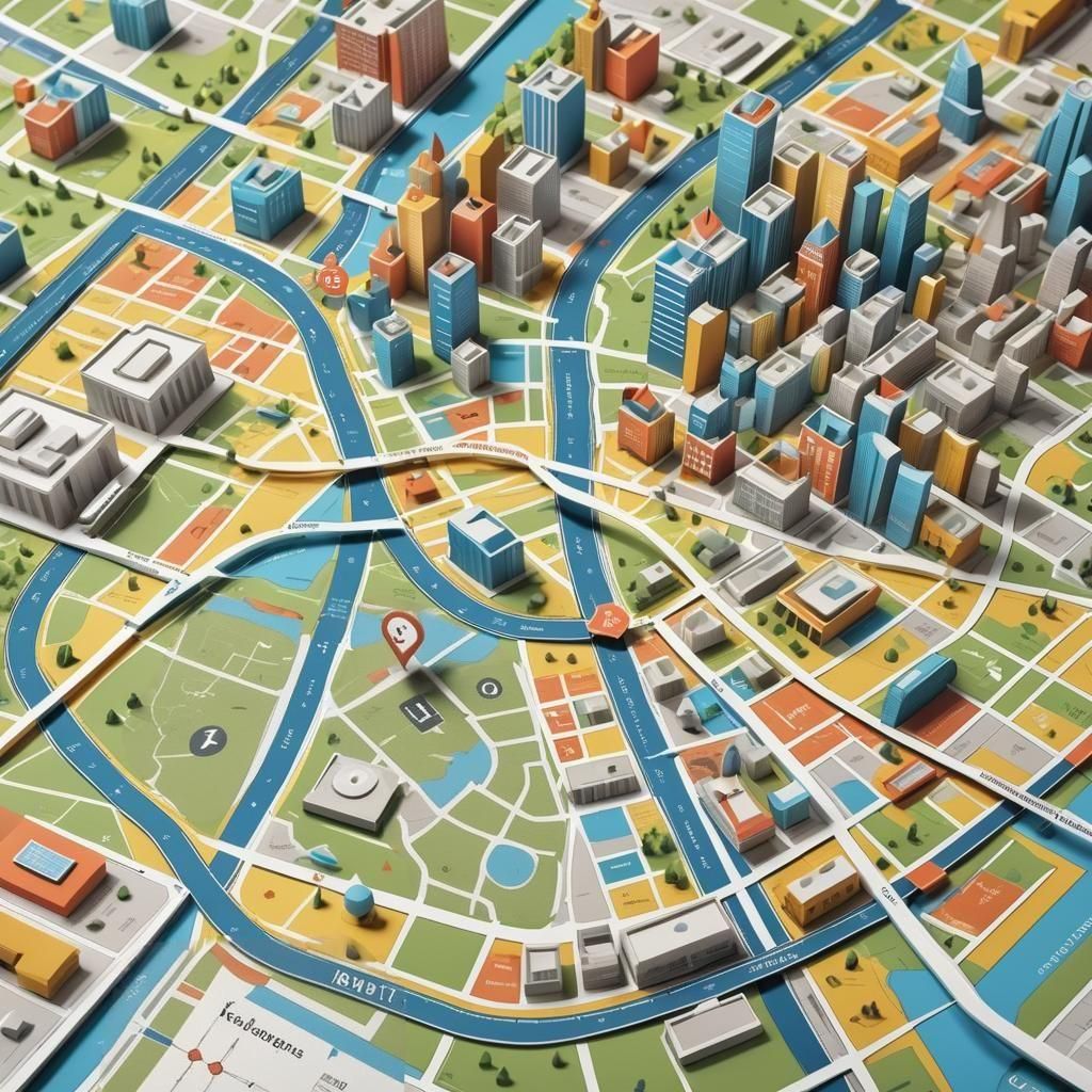 Detailed Map Legend with Symbols and Labels