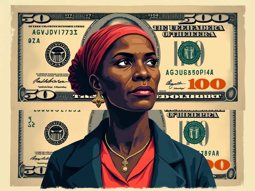 Harriet Tubman $500 Bill Pop Art