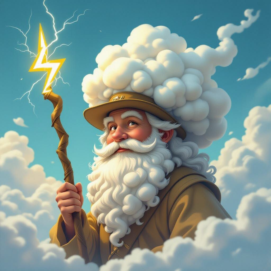 Cloud Shepherd Guides Dreamlike Cumulus Cap Sculptures