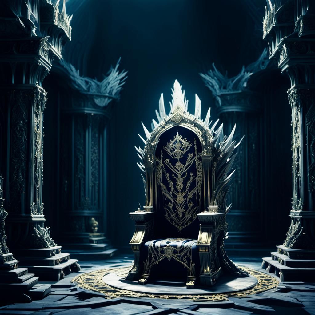 Dark Fantasy Anime Empty Throne Room