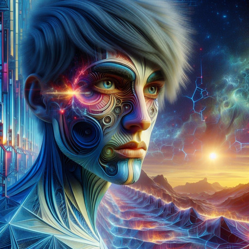 Utopian Sci-Fi Scene: 'I Think Therefore I Am'