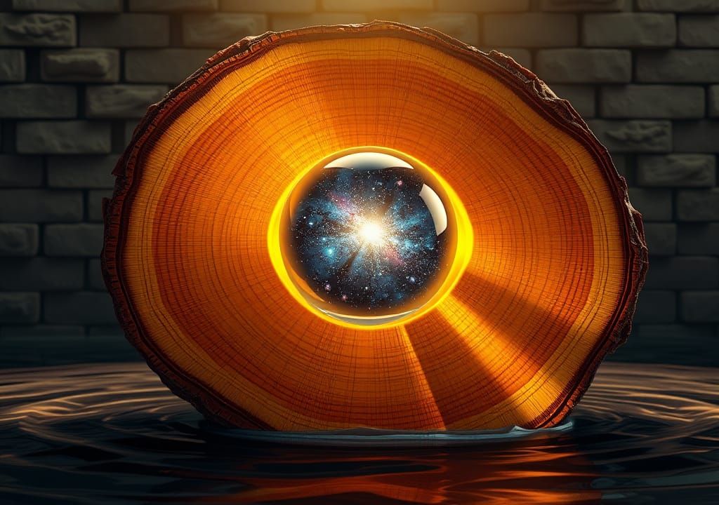 Glass Log Cross-Section Reveals the Universe