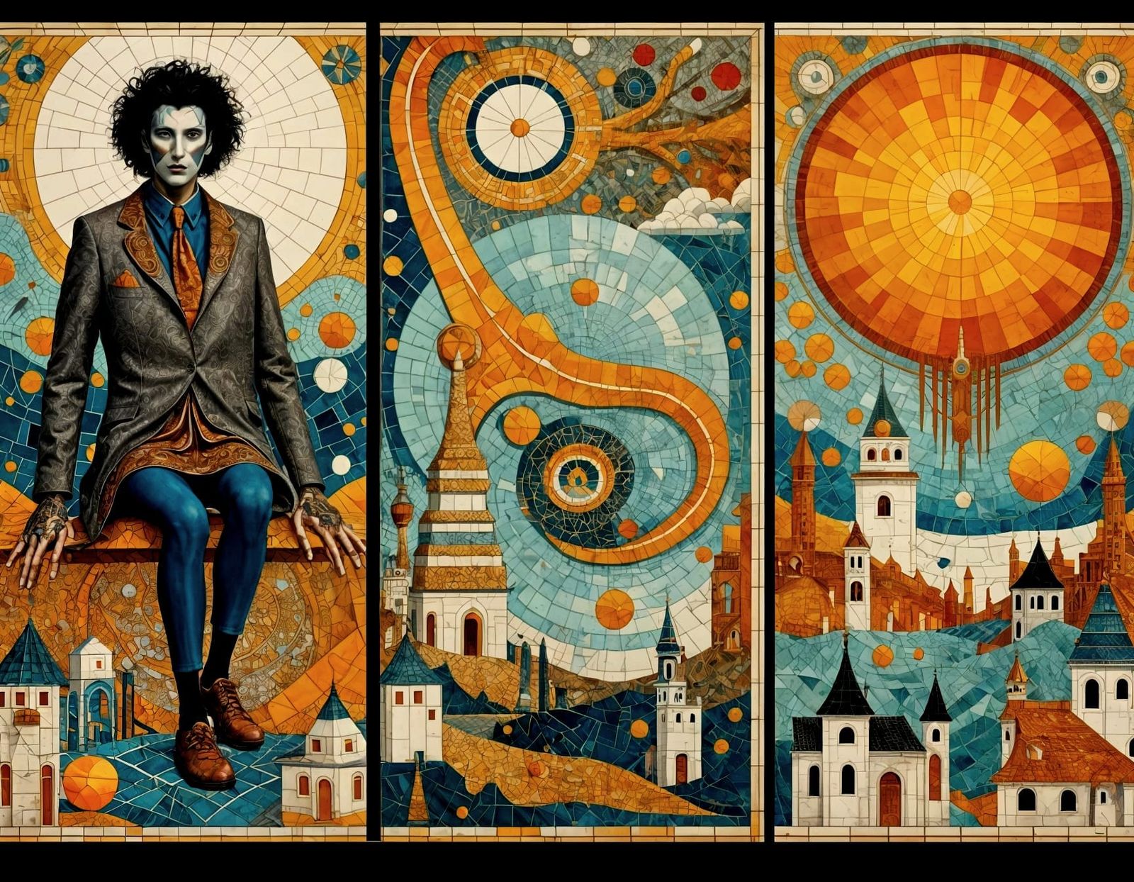 Geometric Pop Art in Vibrant Colors