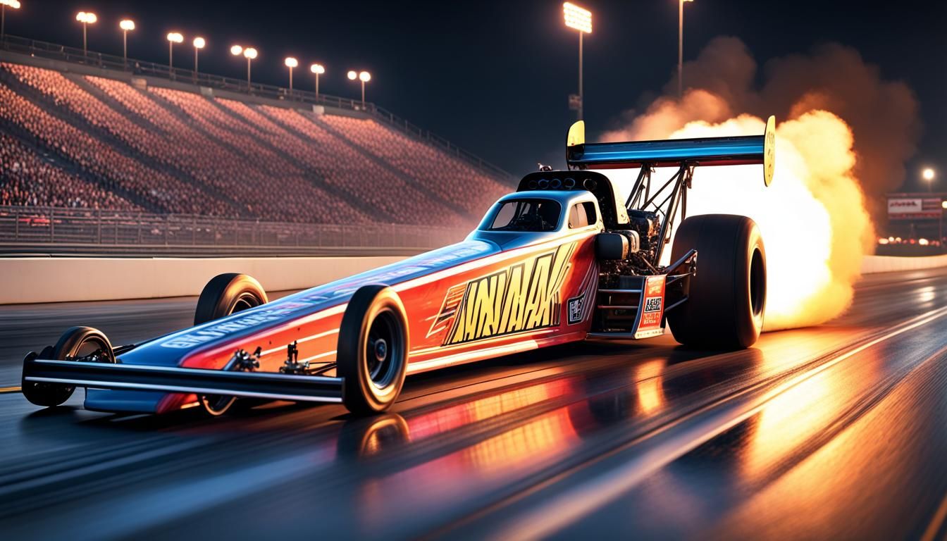 Night Drag Racing: Hyperrealistic Action Painting in 4K