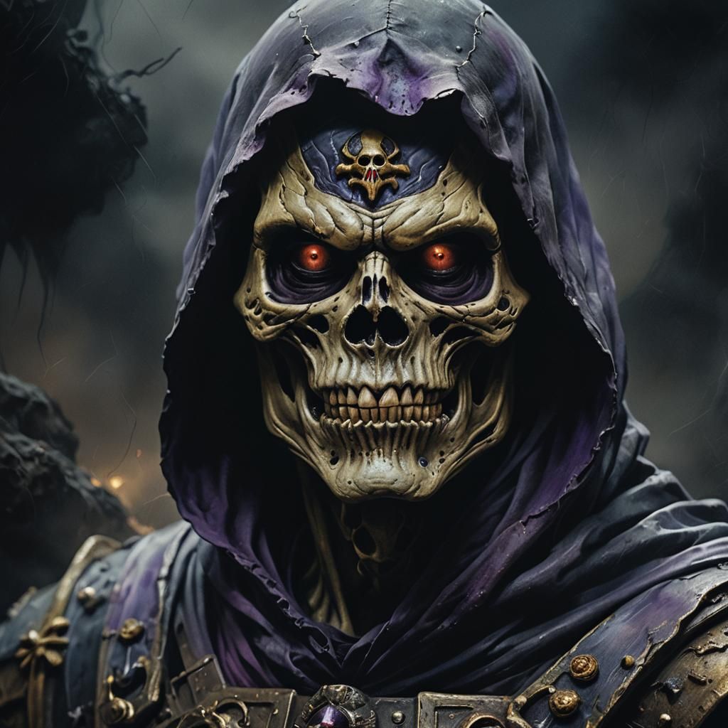 Skeletor Portrait in Dark Fantasy Style