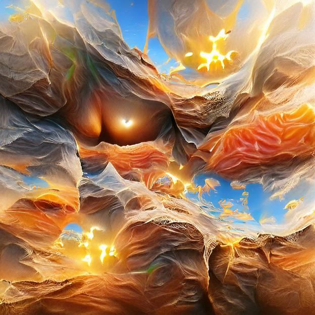 Alien Desert Sunrise in Hyperrealism