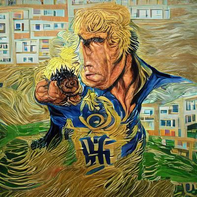 Kenshiro as Impasto Painting