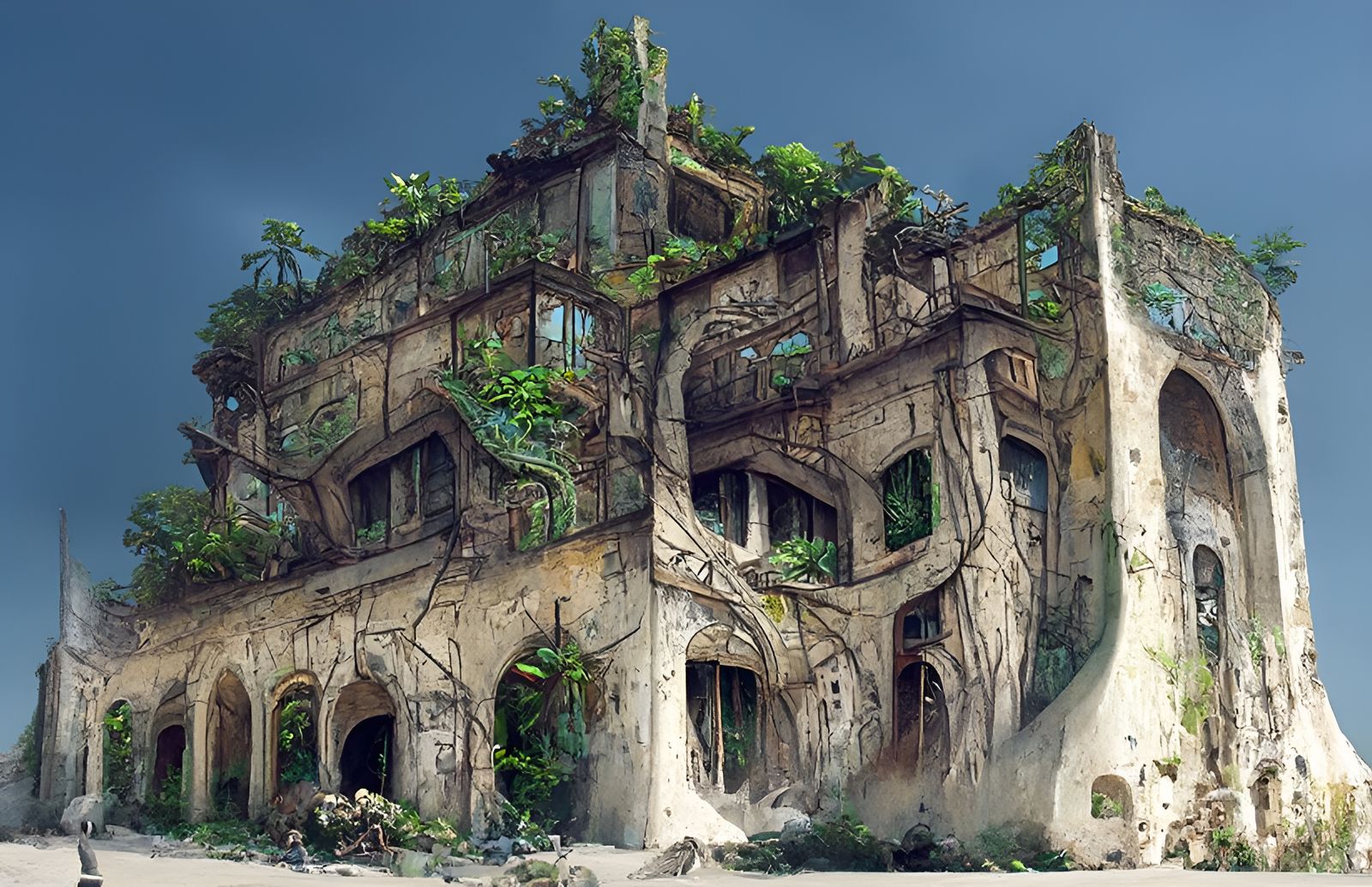 Jungle Ruins: Post-Apocalyptic Stone Houses