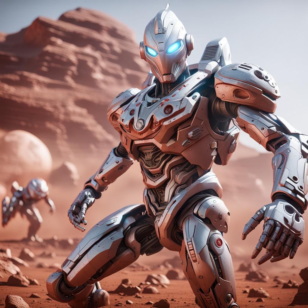 Ultraman Battles Aliens on Mars: Sci-Fi Epic