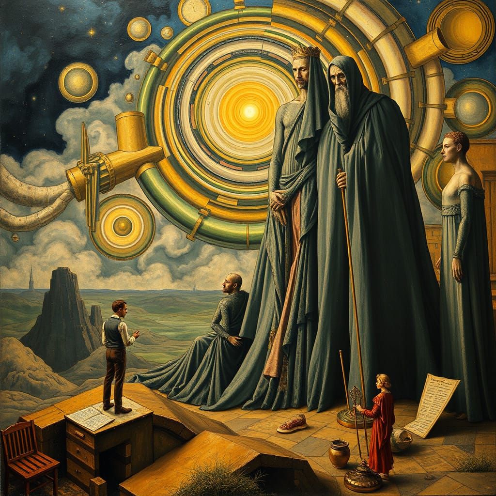 Metaphysical Masterpiece: Mysterious Cityscape in Hyperdetai...