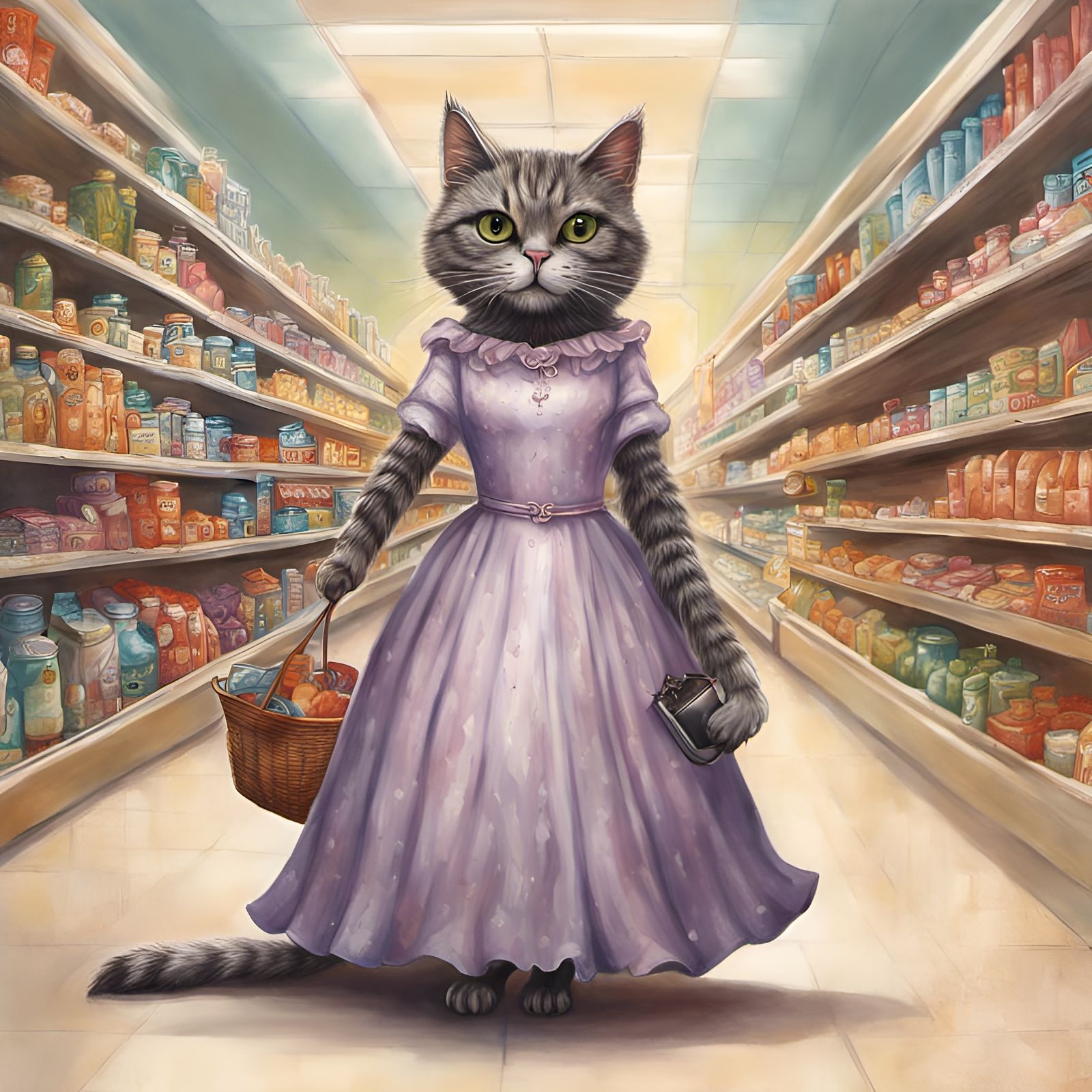 Mrs. Cat Goes Shopping