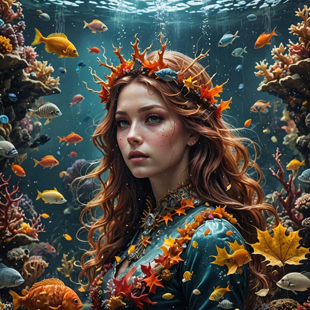 Autumn Queen in Underwater Aquarium Realm