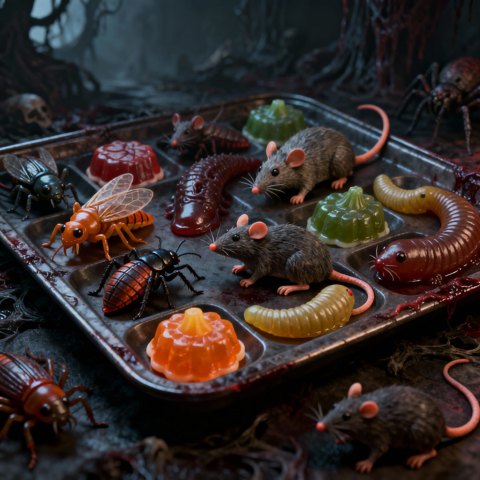Creepy Insect & Slug Candies for Halloween