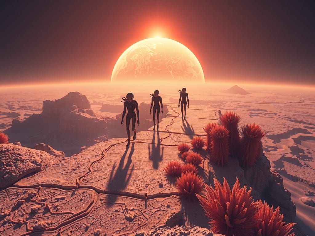 Gorgeous Alien Creatures on a Floating Path Over ING 333