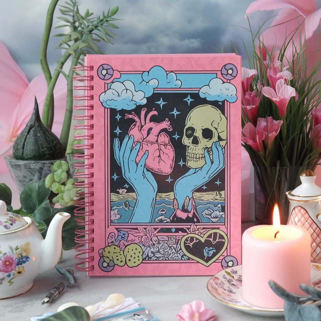 Pastel Goth Dreamscapes in Scrapbook Style