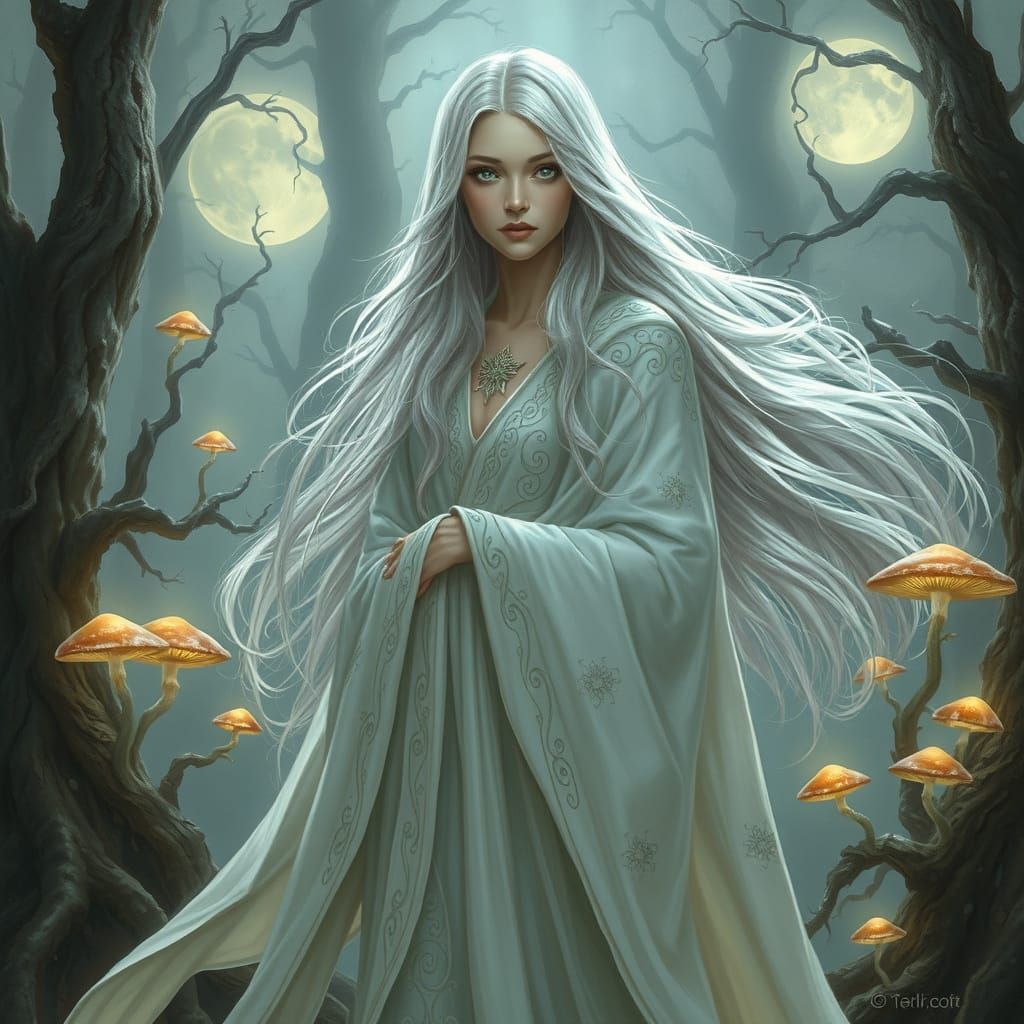 Ethereal Mystic Goddess in Dreamy Realism