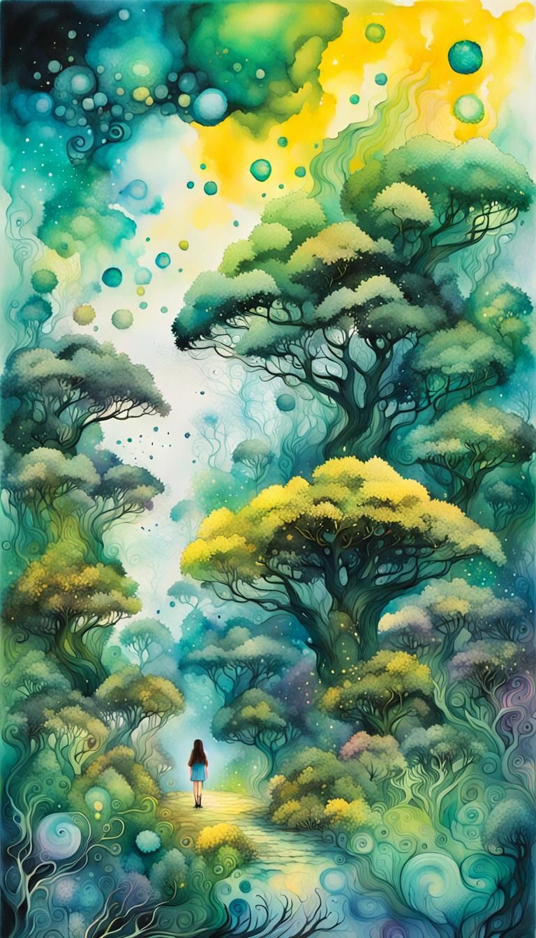 Girl in Jungle: Mexican Alebrije Style