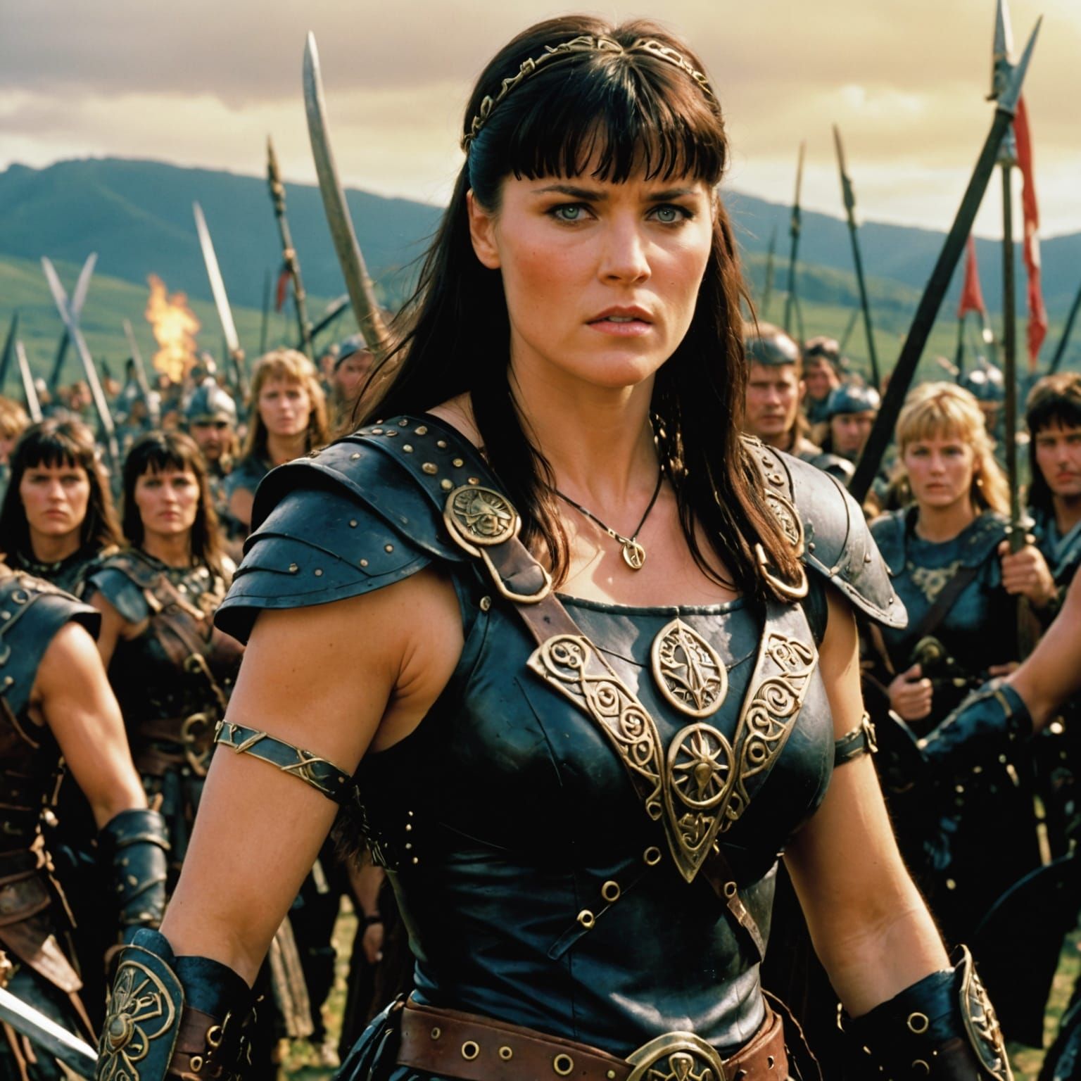 Ancient Princess Fighting in a Heroic Pose