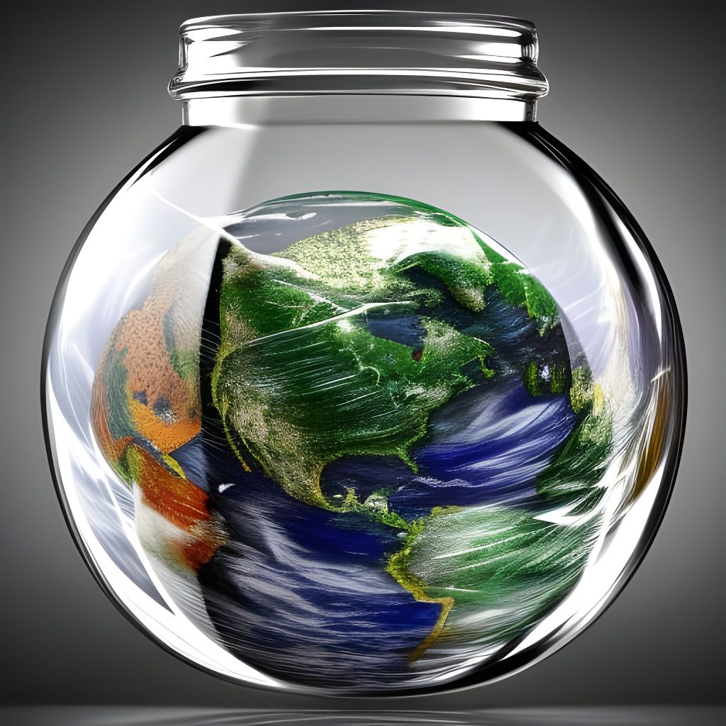 Earth in a Jar: Hyperdetailed Digital Artwork