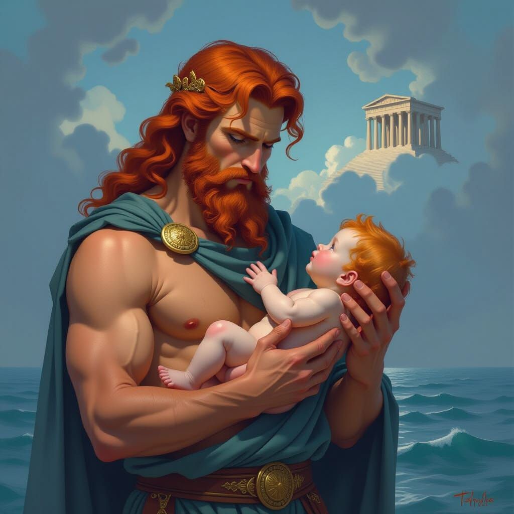 Kairos, God of Void, Cradles Rejected Hephaestus