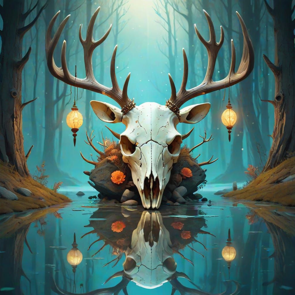 Surreal Impasto Vision of Native American Dreamscapes