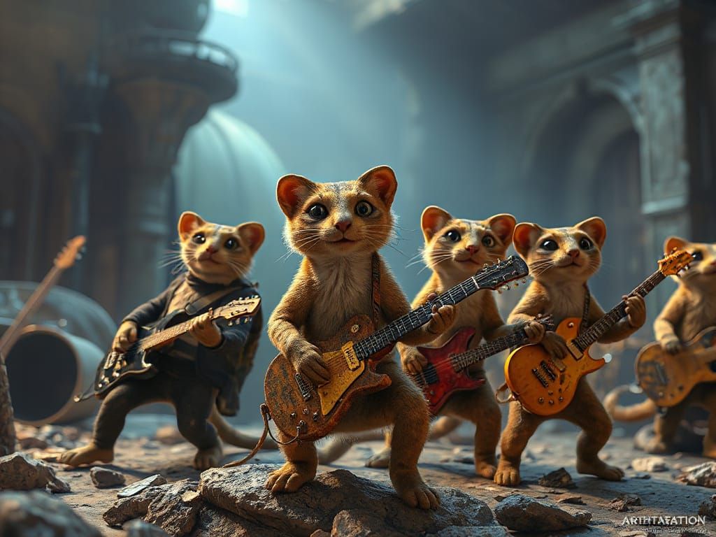 Meercat Metal Mayhem in Claymation
