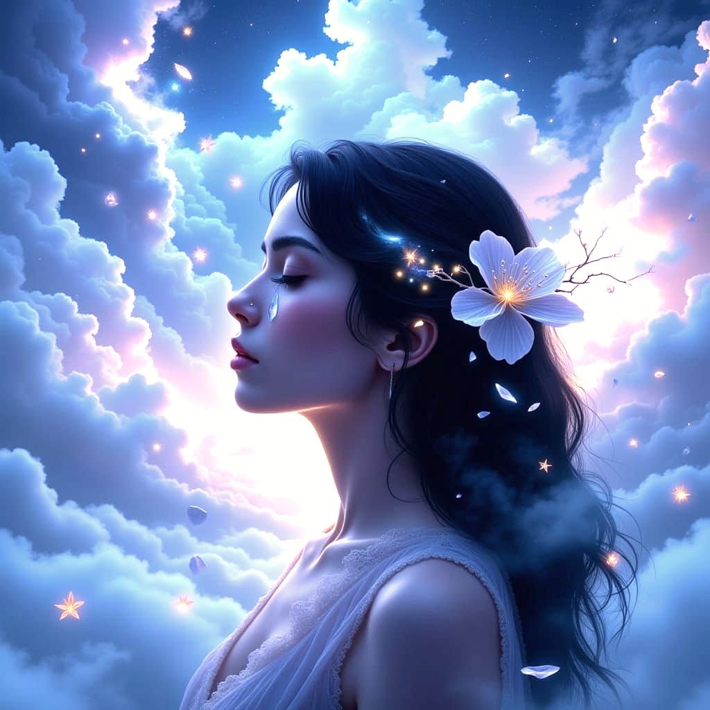 Ethereal Woman of Melancholic Dreams