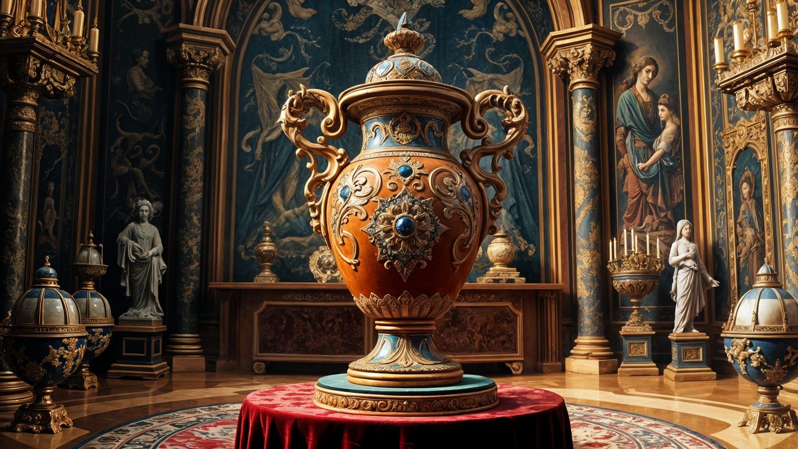Exquisite Clay Vase Fit for Royalty