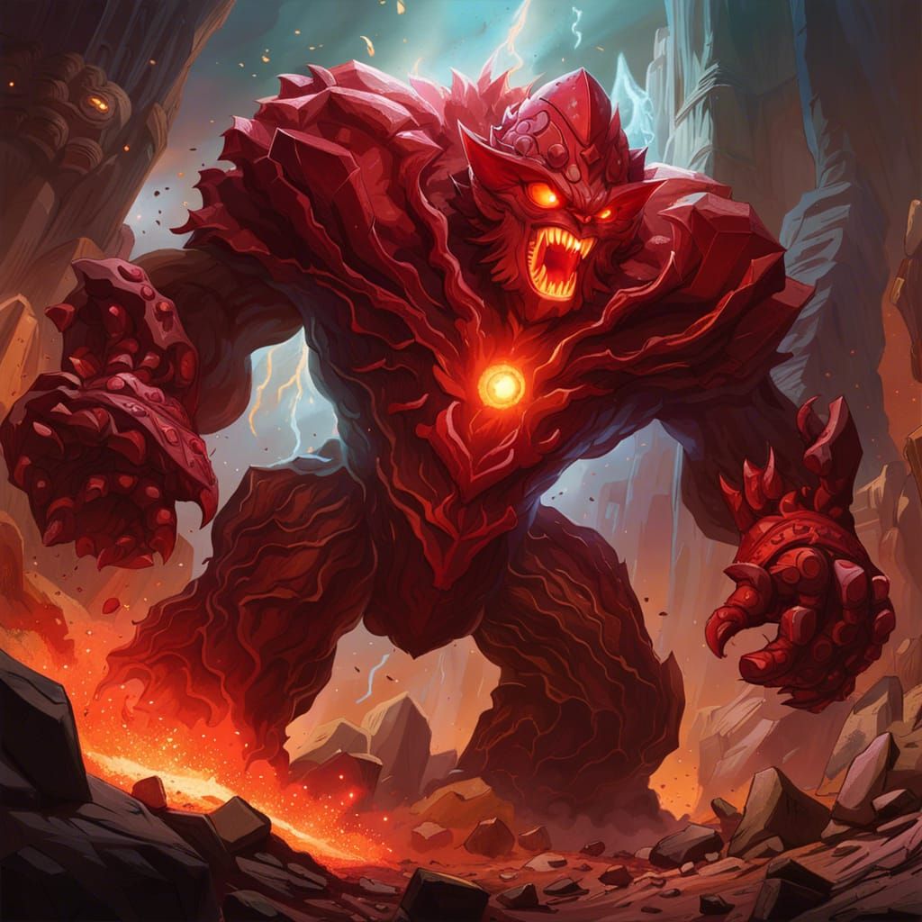 Elemental Rock Golem Summoning Attack