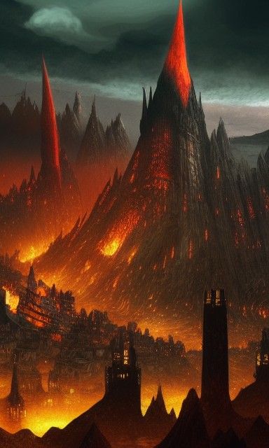 Gothic Fantasy Island Map in Anime Style