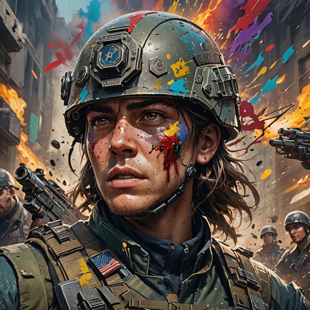 Hyperrealistic Character Portrait in Splash Art Style