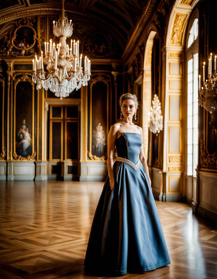Princess in Denim at Royal Palace, Fine Art Photography