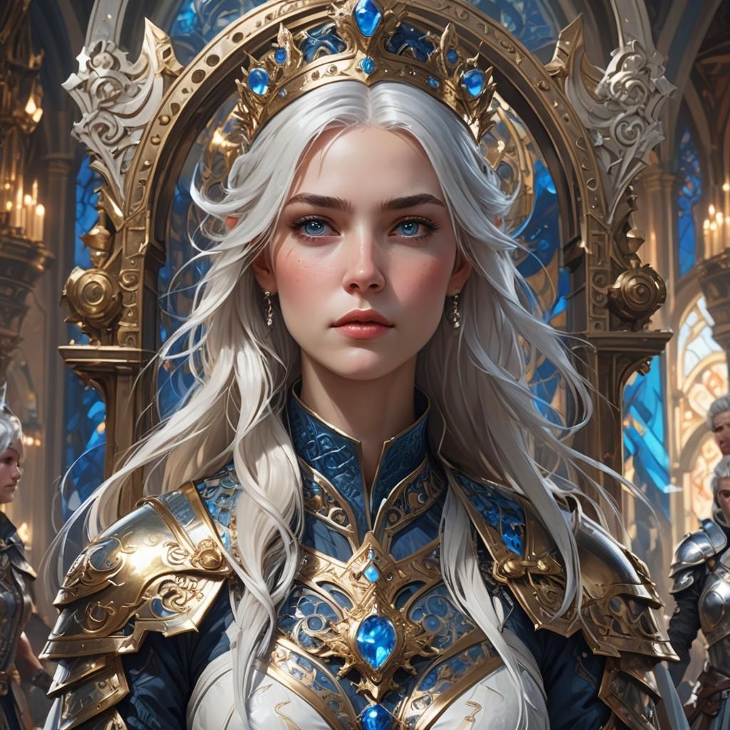 Royal Princess Portrait in Hyperdetailed Style