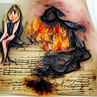 Emotional Artwork: Witch Burning at the Stake