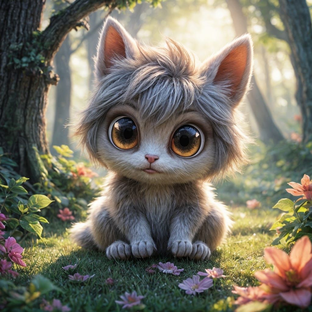 Adorable Fantasy Creature Illustration