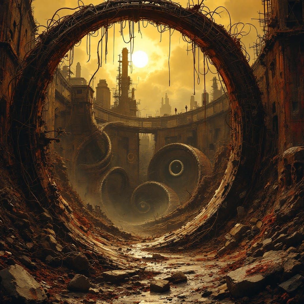 Abandoned Industrial Wasteland in Descent into Madness