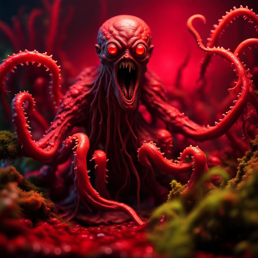 Monstrous Fungus Action Figure in Body Horror Style