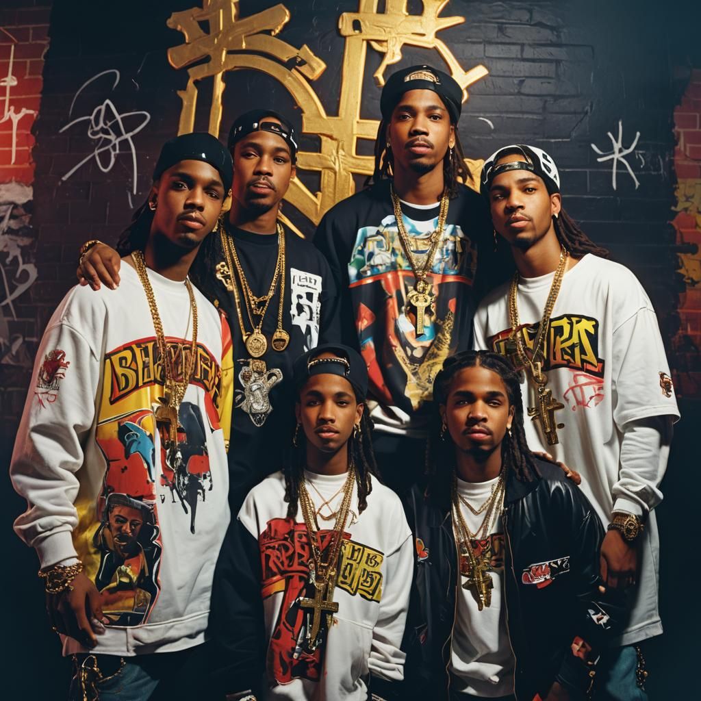 Bone Thugs-N-Harmony Portrait in Street Art Style