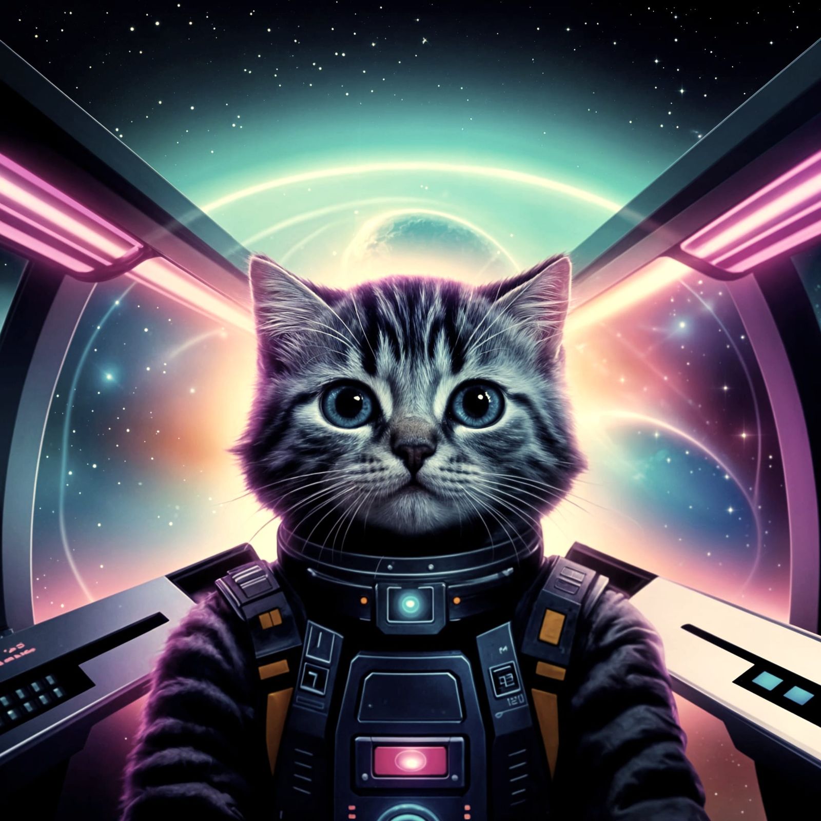 Cosmic Kittens Explore the Unknown in Hyperrealist Sci-Fi