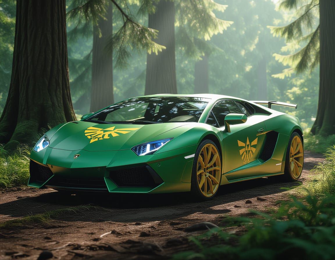 Legend of Zelda Inspired Lamborghini Sports Car